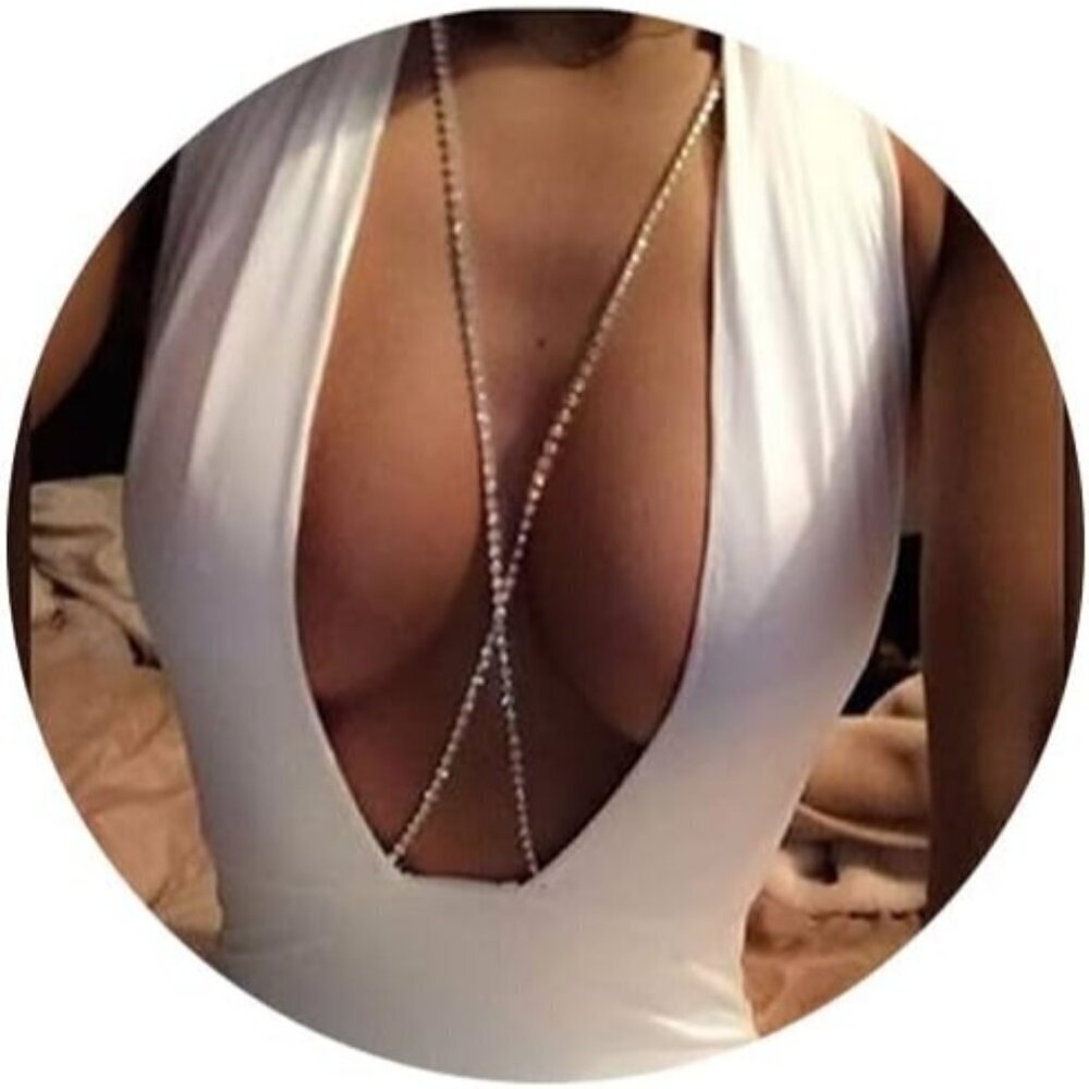 🆕 Acenail Body Chain Women Silver Boho Sexy Beach Crystal Bikini Belt Bra Chain